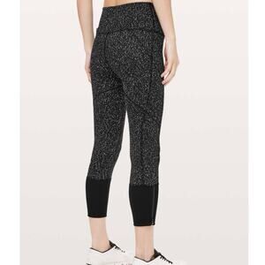 Lululemon Rebel Runner Crop Legging Black Pattern